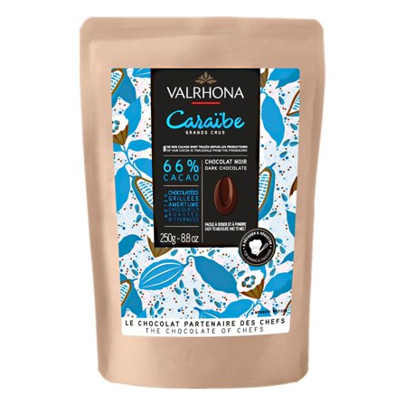 Valrhona Caraibe 66 % Suklaa, 250 g