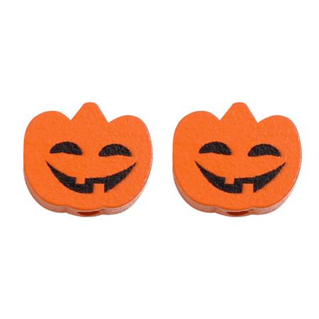 Halloween Pumpkin Evil Decor Party Ornaments 6 Bitar Orange
