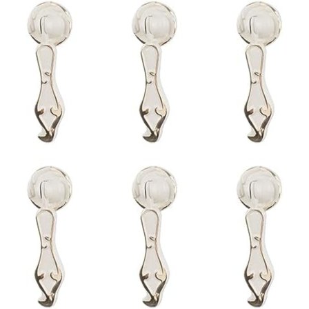 75x25mm 6 stk. Skapgrep i sinklegering, uregelmessige, med monteringsskruer for skap, skuffer, dører, møbeldekorasjon