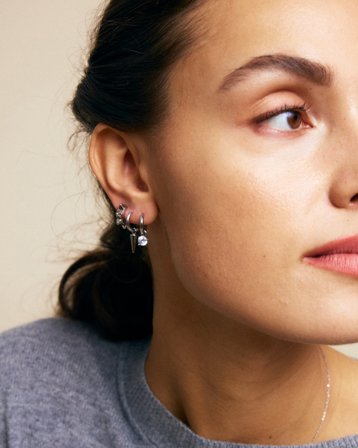 Edblad Peak Hoops One Heart Steel Couleur argent Bijoux Fille - Kids Brand Store