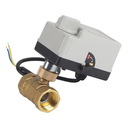 DN20 2-vejs 2-leder Normalt Åben Motoriseret Kuglehane Manuel Automatisk AC220V