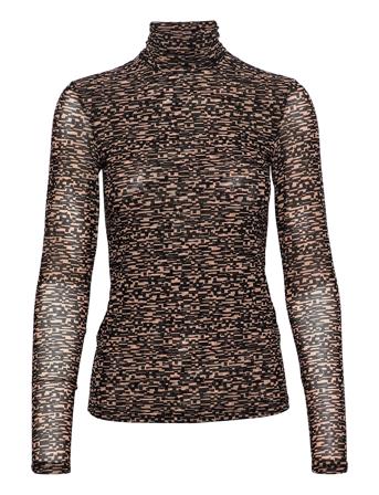 Srrobin High Neck Top Printed Brown Soft Rebels