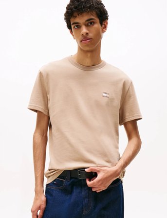 Tommy Jeans Tjm Reg Badge Tee Ext - Beige - XL