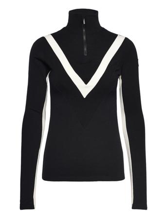 Voss Chevron Zipup Women Langærmet T-shirt Sort We Norwegians