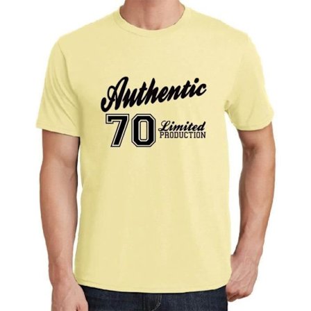 T-shirt herr 70 Authentic - 70 Authentic - 70 Years T-Shirt Present 70-årsdagen Vintage År 1953 Gul