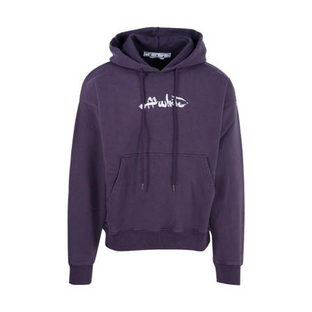 Off White, Hoodies Paars, Heren, Maat:M