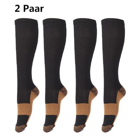 Kompresjonsstrømper, kompresjonsstrømper, herre, kompresjonsstrømper, høye dame svart XXL