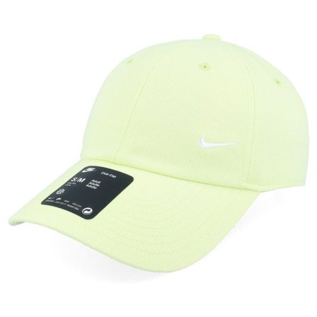 Nike - Grön unconstructed Keps - Club Cap Sm Swoosh L Lt Liquid Lime/Sail Dad Cap @ Hatstore