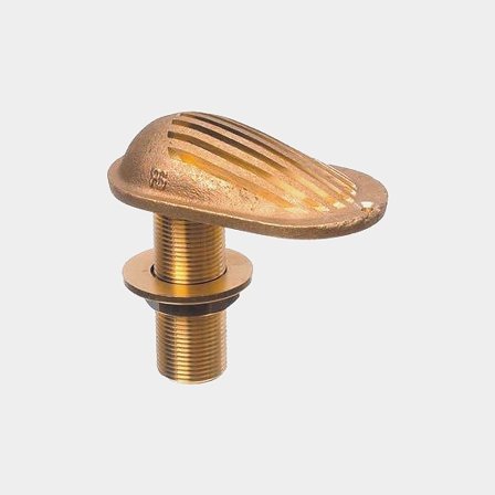 Thru-hull fitting with strainer Guidi Grated Water Intake, brass, 1/2" G (BSP), brass-coloured