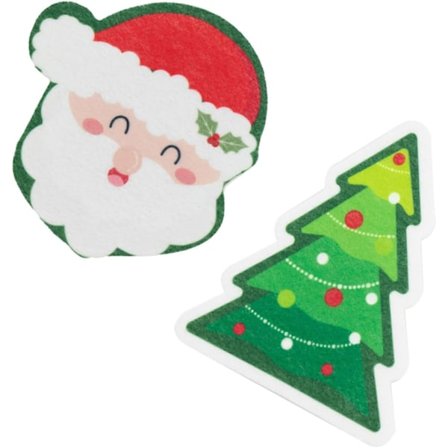 Opvaskesvampe Køkken Skuresvampe til Opvask Jule Køkkensvampesæt 2 stk