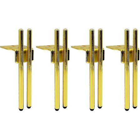 4 stk. Anti-slip Lydisolerede Møbelstøtteben Dobbeltpol Metal Bordben Sofa Ben Skab