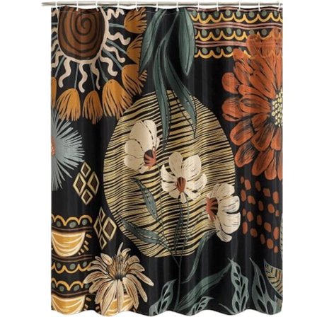 ING Duschdraperi - Duschdraperi i bohemisk stil - Anti-mögel duschdraperi - 180 x 200 cm