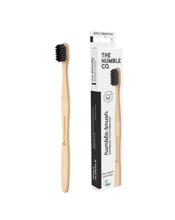 The Humble Co. - Bambus Zahnbürsten - Humble Brush Adult Sensitive Schwarz
