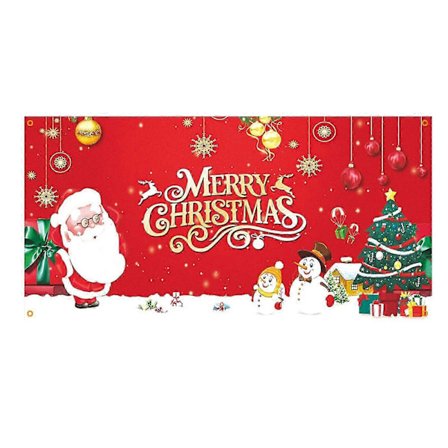 Extra Stor Juldekorationsbanner, Julbordsdekoration, Hängande Banner, God Jul Skylt, God Jul Väggscen Set