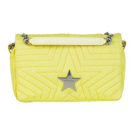 Stella McCartney Pre-owned, Star Flap Nylon Shoulder Bag Geel, Dames, Maat:ONE Size