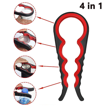 2 stk. dåseåbner lågåbner med skridsikker håndtag, 5 i 1 og 4 i 1 lågåbner ideel til børn, seniorer, gigtpatienter