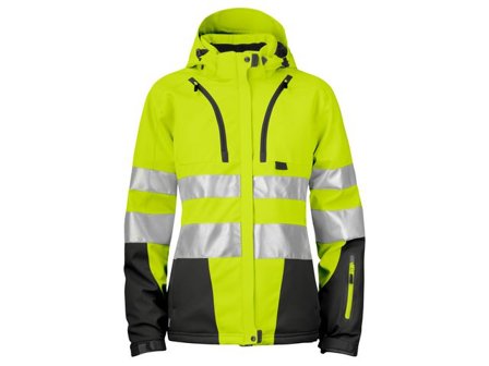 PROJOB Fodrad softshjacka dam 6424 kl3/2 3XL - Lyreco - Arbetskläder - Varselkläder - Varseljackor