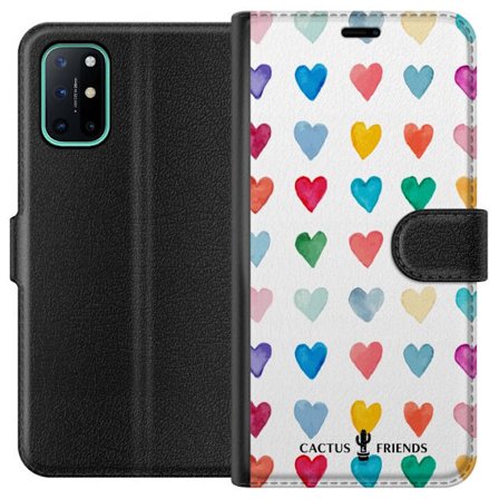 Kompatibelt Plånboksfodral till OnePlus OnePlus 8T Cactus and Friends - Watercolor Love Grid