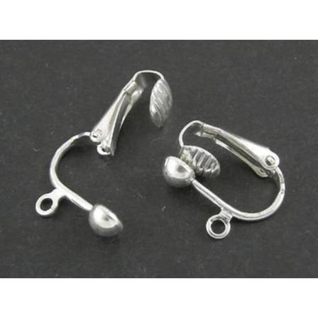 6 St. (3 Par) Silverpläterade Clips Till Örhängen