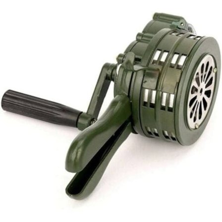 Handvevad Siren Portabel 110dB Metall Alarm Manuell Nödsiren Flyglarm-DPZO.ca