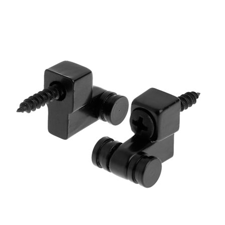 2st Black Metal String Retainer Träd Rullgitarr Bas Tillbehör Delar