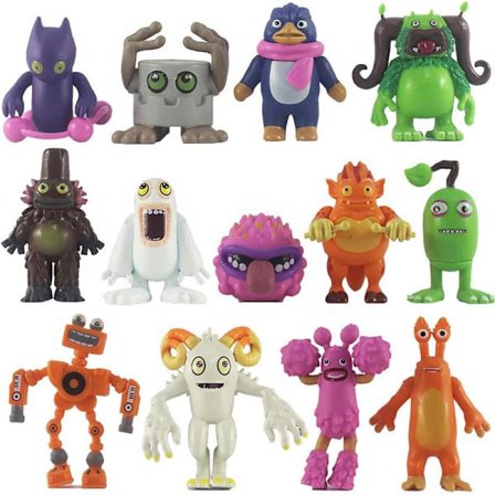 My Singing Monsters Figursett 13 stk Tegneserie Modell 4,5-9cm PVC Samling Actionfigur Statue Kakedekor Ornamenter Skrivebordsdekorasjon, Gave