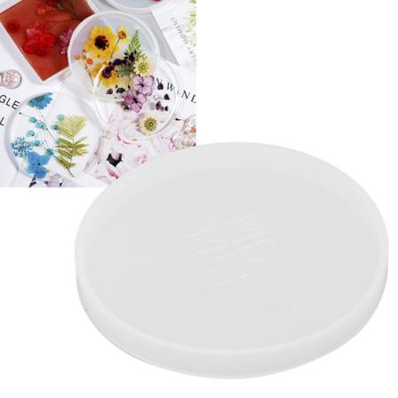 Coaster Silikonemåle Blød Nem Afstøbning DIY Interessant Genanvendelig Støbeharpiksform til Håndværk DekorationMD3451 Rund Coaster Form type A