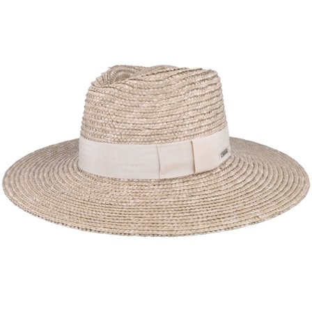 Brixton - Beige Hut - Joanna Hat Smoke Grey Straw Hat @ Hatstore