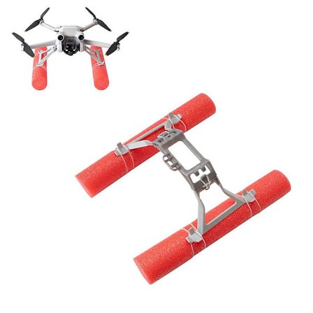 Vedenpäällä pysyvä teline DJI Mini 3 Pro -lennokin laskeutumisjalkoihin, kelluvuustikku, harjoituspaketti, drone-varusteet, laskeutumisliuku