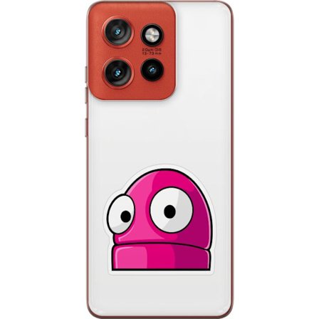 Kompatibel Mobilcover til Motorola Motorola Edge 50 Neo Rosa tegneseriefigur med store øjne i legende og humoristisk stil