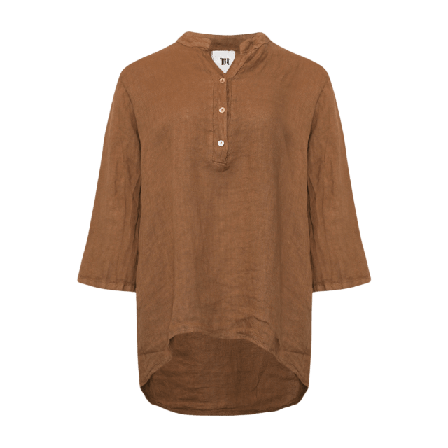 Tiffany 17661, Shirt, Linen - Light Brown Blusar Dam Brun L-XL