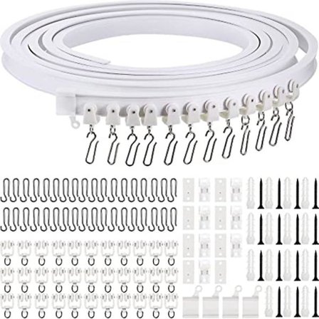 5 Meter Bøybar Takskinne for Gardiner, Fleksibel Takgardinskinne