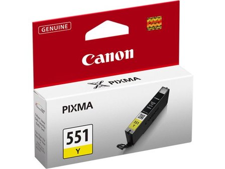Canon Bläckpatron, PIXMA CLI-551 Y, 4542B001, ChromaLife100+, gul, singelförpackning - Lyreco - Toner och bläck - Bläckpatroner - Bläckpatroner Canon