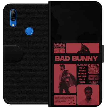 Kompatibel Tegnebogsetui til Huawei P Smart Z Bad Bunny NFL-inspireret skjoldlogo med amerikansk fodbold og stjerner