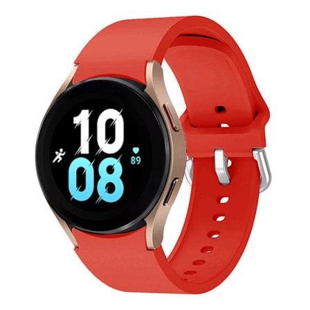 Silikonarmband kompatibelt med Samsung Galaxy Watch 6 5 4 44mm 40mm 45mm Klocka Ersättningsarmband Röd Galaxy 6 44mm 40mm