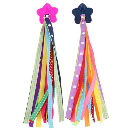 1 Par Barn Fargerike Sykkelstyre Bånd Barn Scooter Dusker Streamere Sykkelstyre Håndtak Dusker Sykkeltilbehør