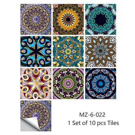 Retro stil grå flise mønster matte gulv klistermærker køkken flise bordplade renovering vandtæt væg klistermærker (10 cm x 10 cm)