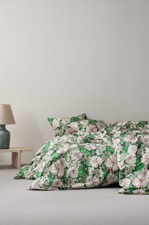 Jotex - Dynetrekk Grønn/multi - FIORI - Kjøp Enkeltseng hos Jotex