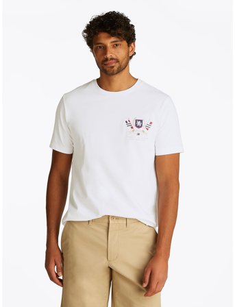 Tommy Hilfiger Hilfiger Colour Crest Tee - White - XL