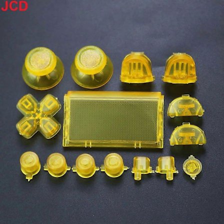 JCD 1 set 18 färger Komplett Set Joysticks D-pad R1 L1 R2 L2 Riktningsknapp AB XY Knappar För PS4 Pro Slim JDS 040 JDM 040 Kontroller