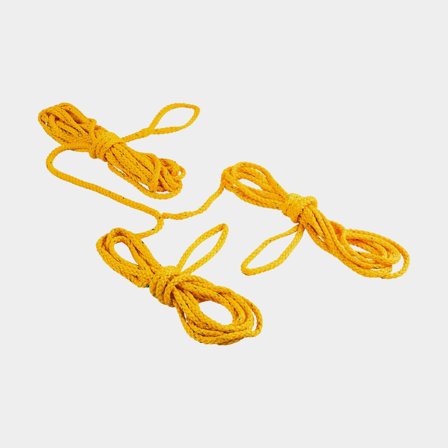 Sleepkabel voor rubberboot Qvarken, Y-vormig met gesplitste ogen, Ø8 mm, 15 meter, geel
