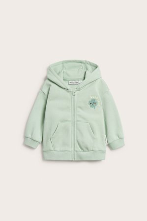 Kappahl | Vetoketjullinen huppari Vihreä 74 | Vihreä