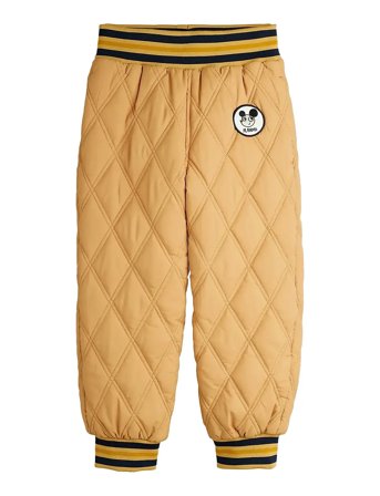 Mini Rodini Ritzratz Patch Quilted Outerwear Trousers - Yellow - 116/122