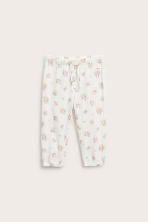 Newbie | Småblommiga vävda byxor Offwhite 86 | Offwhite