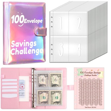 100 Days Savings Challenge Sparpengar Pärm ROSA