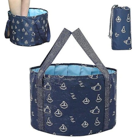 Sammenleggbar vask, bærbar fotbad for reise, vanntett multifunksjonell sammenleggbar bøtte for utendørs reiser, camping, fotturer, fiske, strand