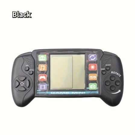 En nostalgisk håndholdt spillekonsol - Lavet af slidstærkt plastik, med en stor skærm, batteri ikke inkluderet, tilgængelig i blå/sort, designet til