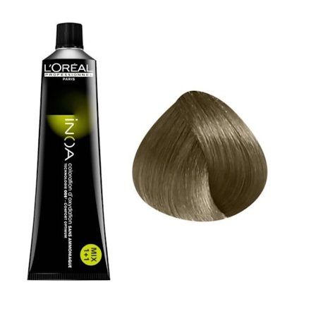 Färgningskräm utan ammoniak - L'Oréal Professionnel - Inoa 7.13 - Ashtons ljusblond - Kräm - 60 Grs