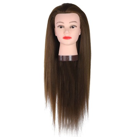 Frisør Træning Styling Praksis Farver Paryk Dummy Mannequin Hoved med Hår