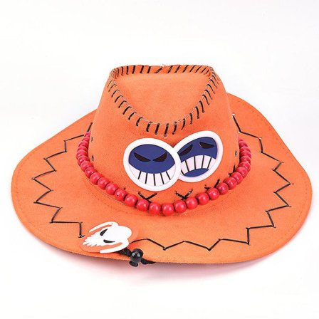 Anime Portgasd Ace Cowboy Hat Cosplay Hatte Pirates Cap Mocka Kostume